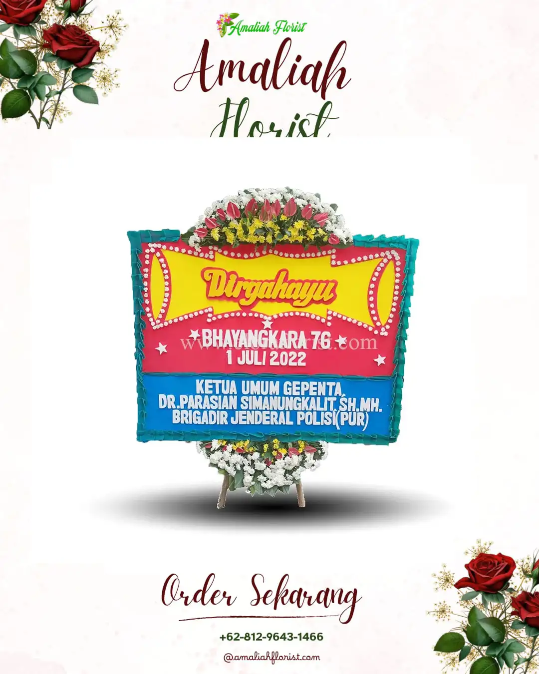 Papan Bunga HUT Ulang Tahun Wonosobo Timur